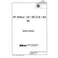 NIKON AF NIKKOR 24-85 2.5-4D Manual de Servicio